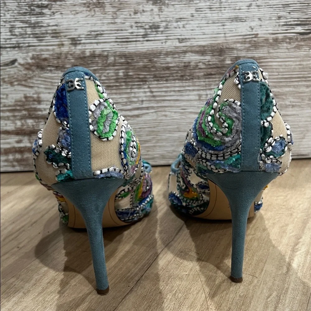 Sam Edelman Vibrant embroidered Heels - Picture 3 of 3